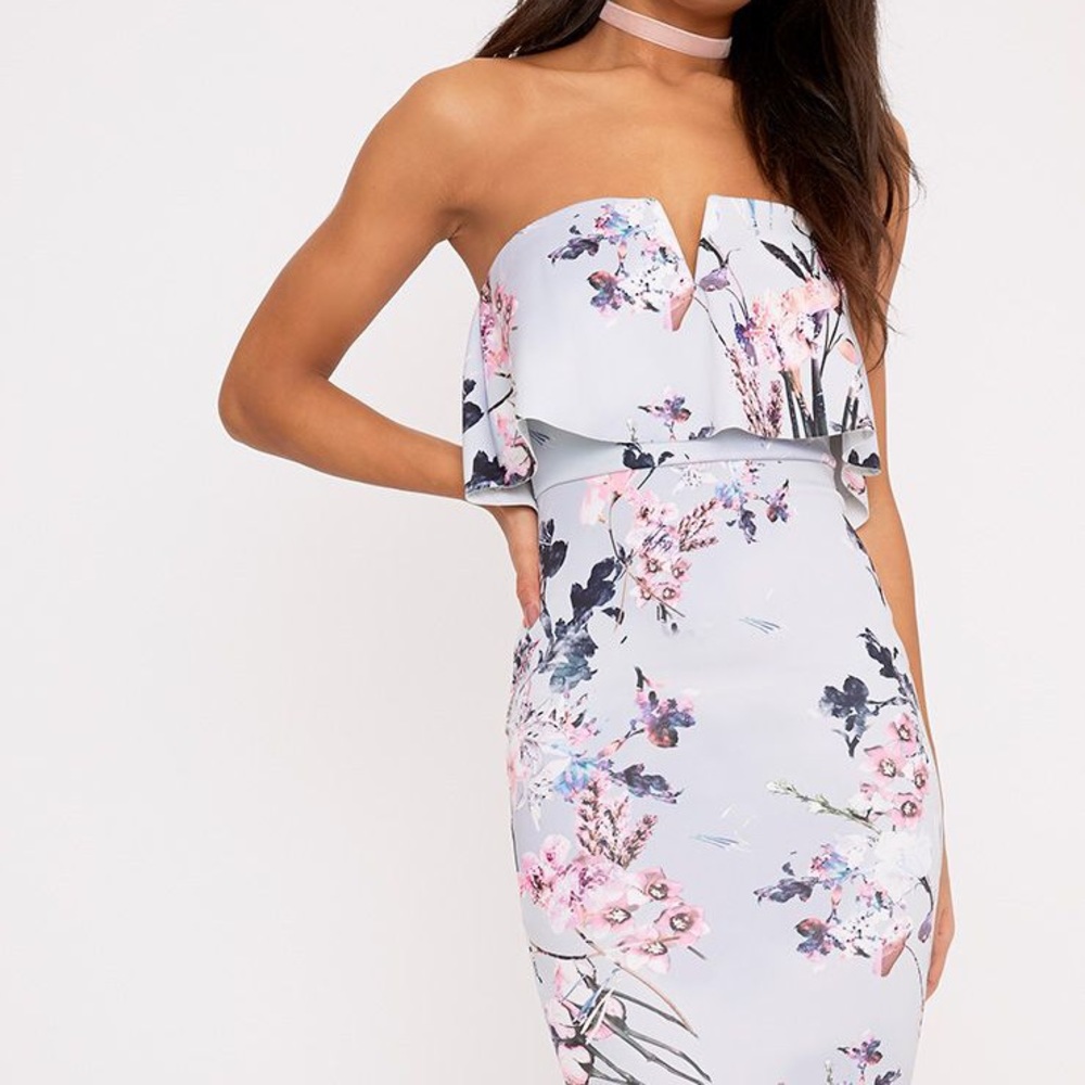 Pretty Little Thing floral midi dress
